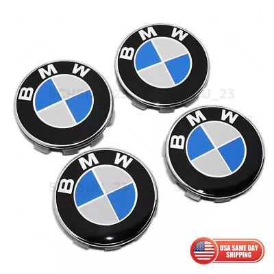 4pcs 1992-2021 Wheel Center Cap With BMW Roundel Emblem 68mm 36-13-6-783-536 • $29.99