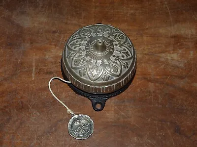 Antique Connell's Door Bell Vintage Ornate IOOF Odd Fellows Cast Iron Mechanical • $199.99