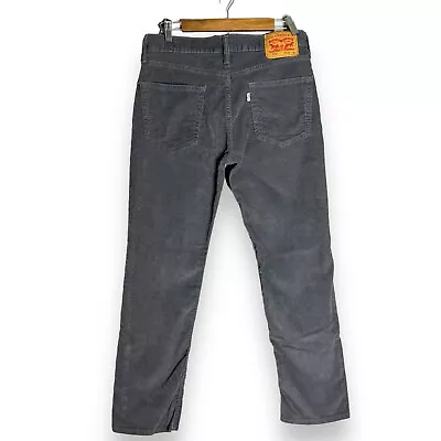 Levi’s 514 Corduroy Adult Men's 30x30 Straight Leg Fit Neutral Gray Pants • $20