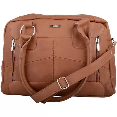 Ladies / Womens Large Genuine Leather Handbag Shoulder Cross Body Bag • £29.99