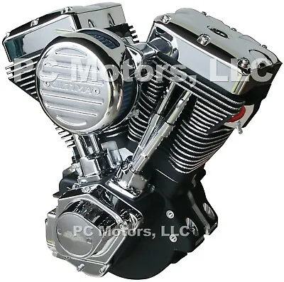 Ultima El Bruto 140” Diamond Cut Wrinkle Black Evo Harley Engine Motor Free S&h • $6649.99