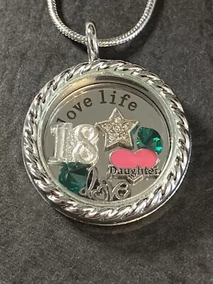 May 18th Birthday Gift Daughter Memory Locket Necklace Charms + Birthstone • £8.95