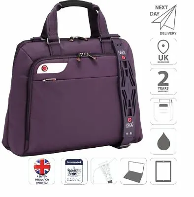 Ladies 15.6  Laptop & IPad Bag Business Bag Briefcase Purple Is0126 • £36.99