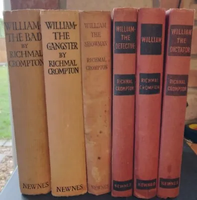 £20 • Buy 6 Richmal Crompton Books - William The Bad, Gangster,  Showman, Detective