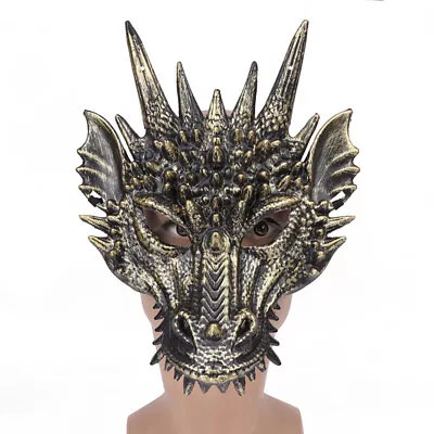 Dragon Mask Half Face Mask Costume Party Decorations Adult Dragon Cosplay Props • £6.17