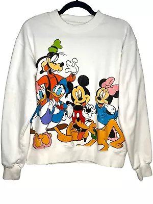 Vintage Disney Mickey & Friends Pullover Crew Neck Sweater Women’s Small • $36.99