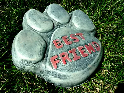 Dog Paw Print Stepping Stone Mold 12  X 12  X 2  Plaster Concrete Garden Mould • $23.95