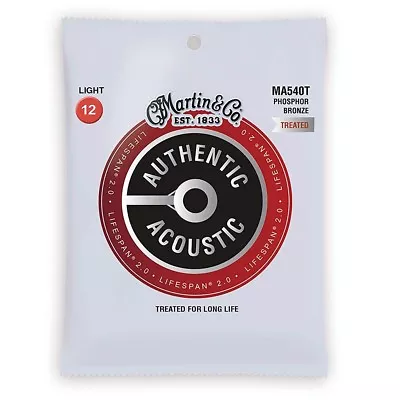 Martin Lifespan 2.0 Acoustic Guitar Strings 92/8 Phosphor Bronze - Light 12-54 • $11.49