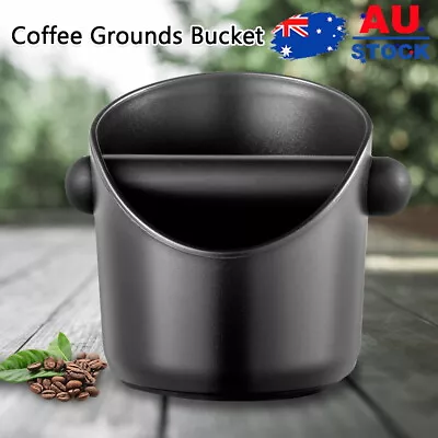 $12.90 • Buy Grinds Knock Box Black Coffee Waste Container Espresso Tamper Barista Bin Tube