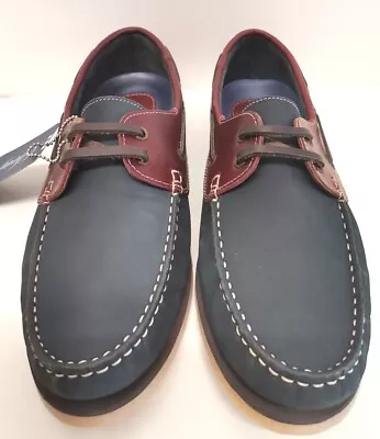 Seafarer Yachtsman Lace Up Leather Boat Deck Shoes Sizes 7-11 BNIB • £34.99