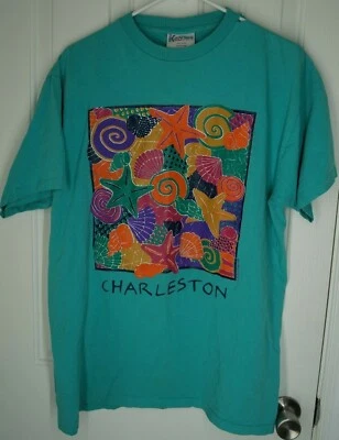 $22 • Buy Vintage 1992 Charleston SC Graphic Tee USA Made Single Stitch Mens XL 100%Cotton
