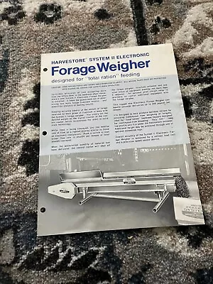 AO Smith Harvestore System II Electronic Forage Weigher Brochure FCCA • $21.99