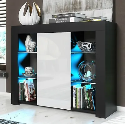 £119.90 • Buy Modern Sideboard Display Cabinet Cupboard TV Stand Living Room High Gloss Doors
