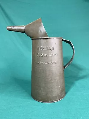 Vintage PENN-RAD Pennsylvania Motor Oil Metal Pourer Spouted Container Can • $29.50