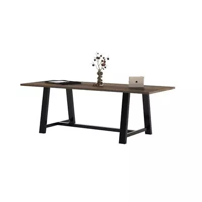 Pemberly Row Midtown 3.5 X 8 FT Conference Table - Studio Teak - Standard Height • $1797.24