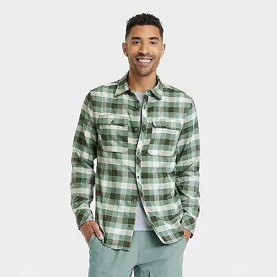 Men's Long Sleeve Flannel Shirt - All In Motion • $14.99