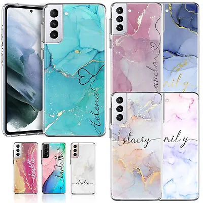 Personalised Name Phone Case Cover For Samsung Galaxy S24 Ultra S23 S22 Marble • £5.48