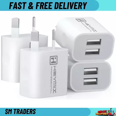 HEYMIX Dual USB Wall Charger 4-Pack USB Power Adapter Plug Double USB Wall Plu • $36.99