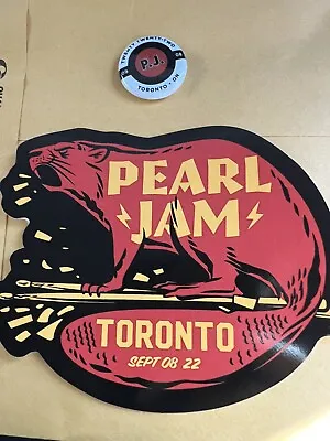 PEARL JAM 2022 TOUR PIN AND STICKER SET Toronto 9/8/2022 • $34.18