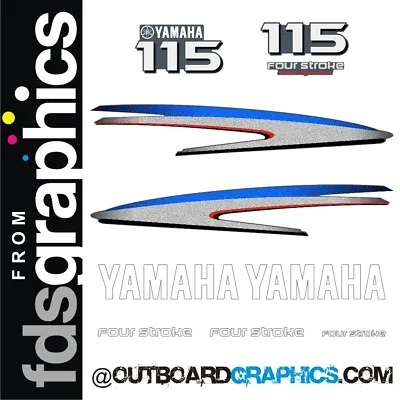 Yamaha 115hp Four Stroke Outboard Engine Decals/sticker Kit • $52.20