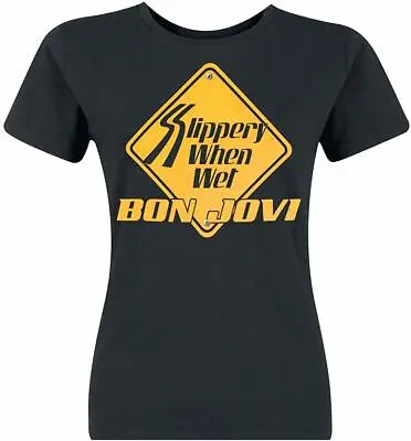 £14.99 • Buy Bon Jovi - Slippery When Wet Distressed - Official Womens T Shirt   