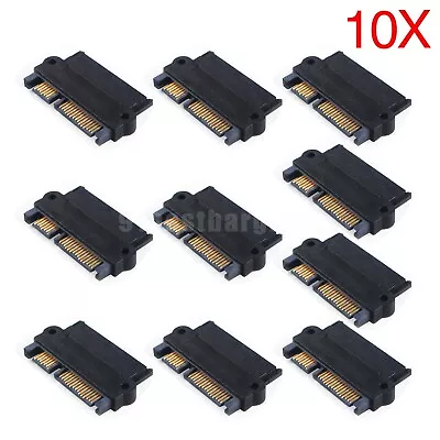 10PCS SFF 8482 SAS To SATA 180 Degrees Straight Head Adapter Converter 22 Pin • $29.80