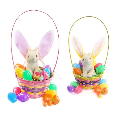 Easter Diy Gift Basket Set Egg Hunt Plush Toy Egg Capsules Ears Kids Party • £12.99