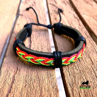 Irie Vibebrations Rasta Braided Bracelet Wrist Band Hippie Reggae Marley RGY • $10.99