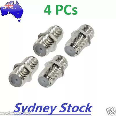 4X F Type RG6 Female To Female  Coaxial Barrel Joiner Adapter Connector • $5.49