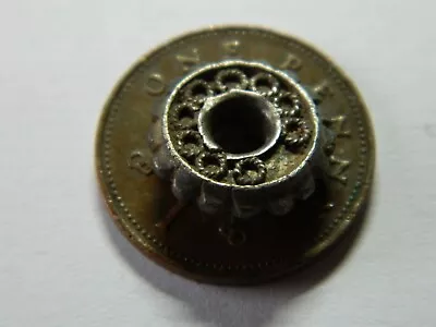 Medieval / Tudor Silver Filigree Stud / Pendant Mount Metal Detecting Detector • £0.99