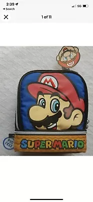 Nintendo Super Mario Soft Sided Double Compartment Lunch Box/Bag Insulated *NWT* • $15