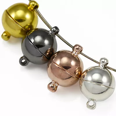 £2.99 • Buy  Silver / Gold Plated Strong Magnetic Round Ball Clasps For Jewellery Making