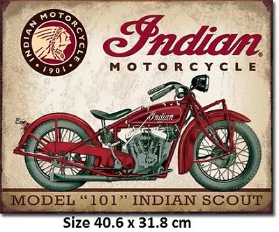 Indian Scout  Tin Sign 1933 Official Licensed Sign. Made In The USA • $8.50