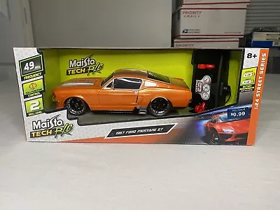 Maisto Tech RC 1967 Ford Mustang GT 1:24 49MHZ Rare Red / Orange & White New  • $16.99