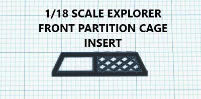 1/18 Ford Explorer Police Prisoner Cage/Partition Panel Lights Diorama Motormax • $5