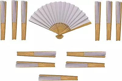 £2.99 • Buy General Crafts | White Paper Fans On Wooden Frame | Ideal For Weddings