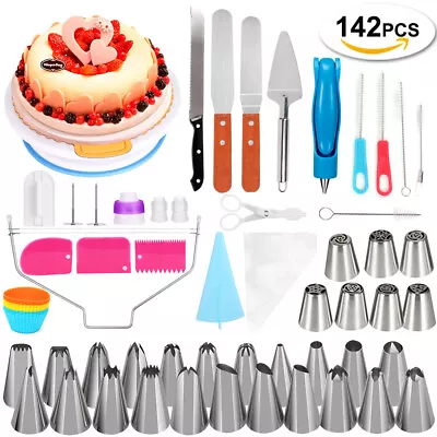 142PCS Permium Cake Decorating Equipment Tools DIY Cake Making Kits Baking Tool • £39.20
