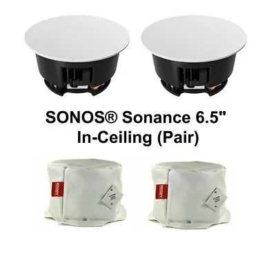 £1949 • Buy Sonance By  SONOS 2 Speakers Pair In Ceiling, Wall, Trueplay INCLGWW1 Fire Hood