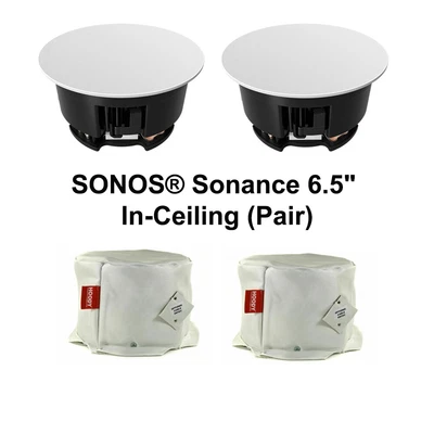 £1949 • Buy Sonance By  SONOS 2 Speakers Pair In Ceiling, Wall, Trueplay INCLGWW1 Fire Hood