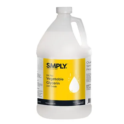 SMPLY. Vegetable Glycerin - 99.7% Pure USP Grade Food Grade - 1 Gallon • $34.99