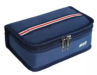 Portable Thermal Insulated Cooler Bag Mini Lunch Bag For Kids Navy Blue • $19.01