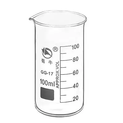 100ml Tall Form Glass Beaker 3.3 Borosilicate Graduated Lab Measuring Cups • $7.70