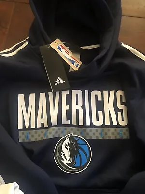 Adidas NBA Dallas Mavericks Boys' Poly Hooded Sweatshirt - L New W Tags & Bonus • $10.50