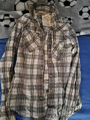 £2.59 • Buy Hollister Mens Size M Shirt Grey Checked