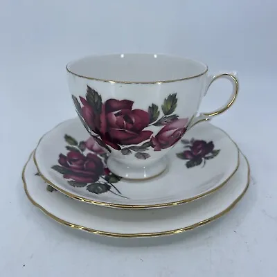 Queen Anne Rose Bouquet Trio Quality BONE CHINA  Ridgway Potteries-England #8171 • $18