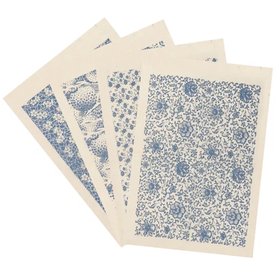 £7.20 • Buy  4 Sheets Pottery Decal Plate Transfer Paper Underglaze Decals Flowers Birds