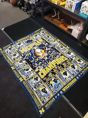 Michigan Wolverines Football Championship Blanket 50×60 • $29.95