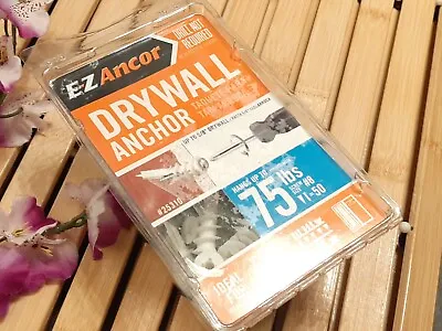 E-Z ANCHOR DRYWALL ANCHORS 75LBS #8 / 50 Piece #25310 • $15.99