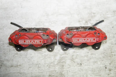 $379.99 • Buy JDM Subaru Impreza WRX STi Legacy Forester Front 4 Pot Piston Brake Calipers RED