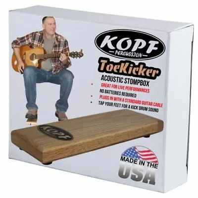 $274.16 • Buy Oak Toekicker Acoustic Stompbox Foot Percussion | Tap Foot For Deep Kick Drum 